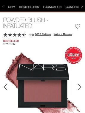 NARS INFATUATED BLUSH IN SHADE INFATUATED